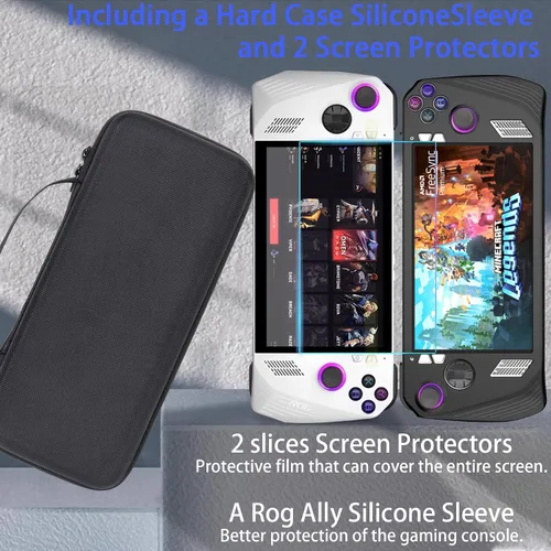 Vista 3 de co2CREA Hard Case and Silicone Case Replacement for ASUS ROG Ally 7" 120Hz Gaming Handheld with 2-Pack Screen Protector