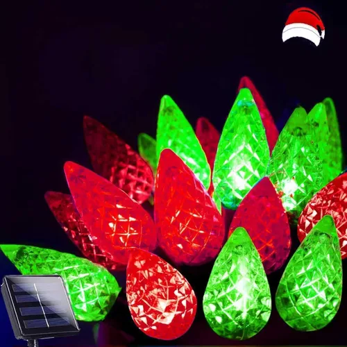 Vista 11 de 50 luces LED C6 solares de Halloween al aire libre 16FT cadena de luces