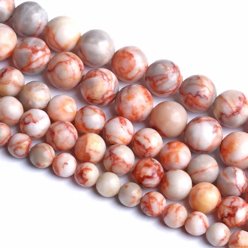 Vista 40 de 60 cuentas sueltas de piedra natural de turquesa africana de 0.236 pulgadas (6 mm) para hacer joyas, pulseras de bricolaje