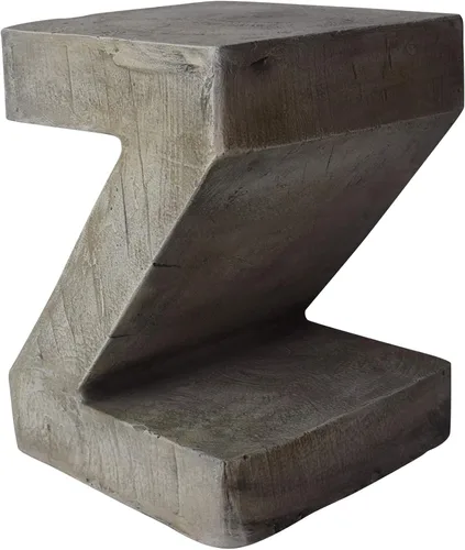 Vista 6 de Christopher Knight Home Lux Outdoor Weight - Mesa auxiliar de hormigón para exteriores, color gris claro