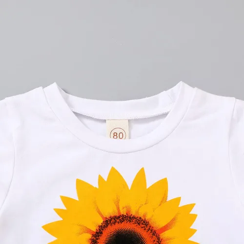 Vista 4 de YOUNGER TREE - Conjunto de camiseta y pantalones cortos de lino con cinturón, diseño de sandía