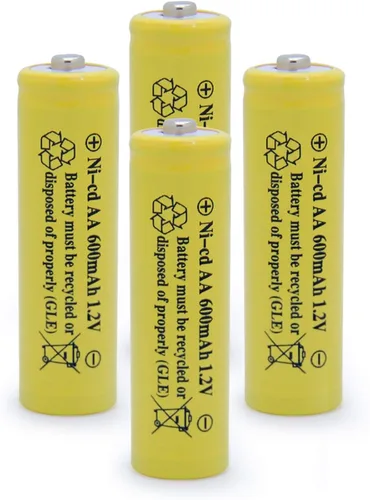 Vista 9 de AA NiCd 600mAh 1.2V Baterías solares recargables para jardín al aire libre luces solares lámpara (20 unidades AA amarillo)