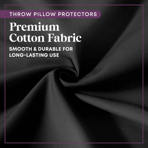 Vista 4 de CIRCLESHOME Protectores de almohada – Fundas de almohada 100% algodón transpirable – Fundas de almohada cuadradas de 16 x 16 pulgadas – Protege