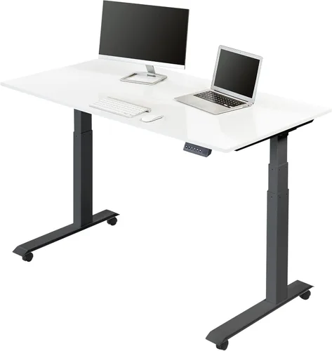 Vista 12 de Stand Up Desk Store Escritorio eléctrico de altura ajustable con memoria programable (marco negro/parte superior negra mate, 48 pulgadas de ancho)