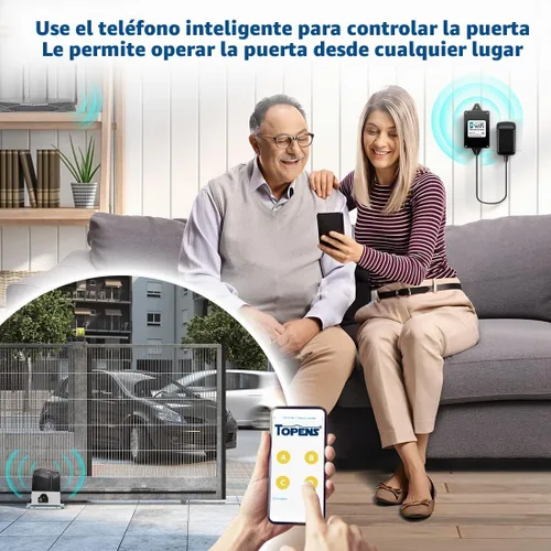 Vista 3 de TOPENS TC196 Tuya Control remoto WiFi para abridor automático de puerta batiente y corrediza, abridor de puerta de garaje con aplicación iOS