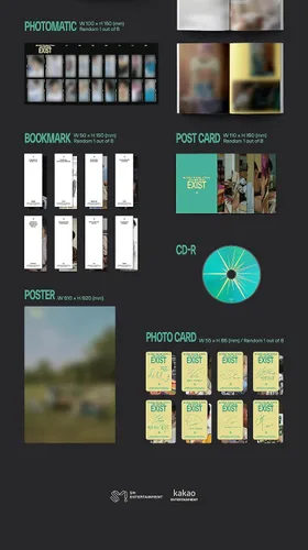 Vista 5 de EXO EXIST 7th Album Contents+Photocard+Tracking Sealed PhotoBook SET A+B+C