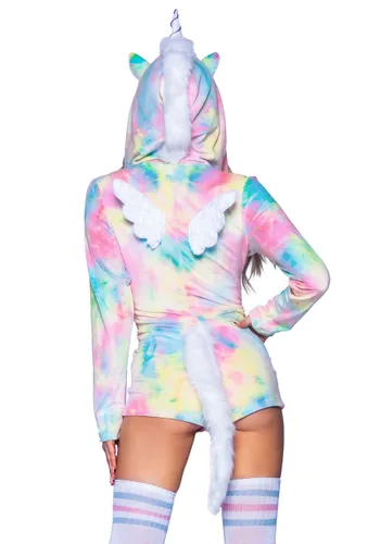 Vista 2 de Disfraz Sexy Pastel de Unicornio para Mujer Multicolor