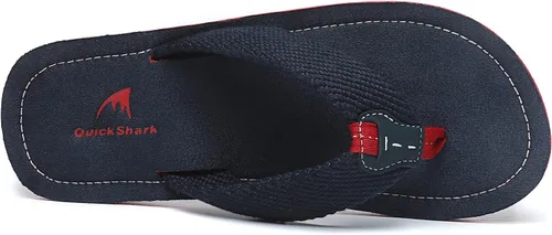 Vista 3 de Quickshark Sandalias de cuero para hombre, con soporte de arco, para playa