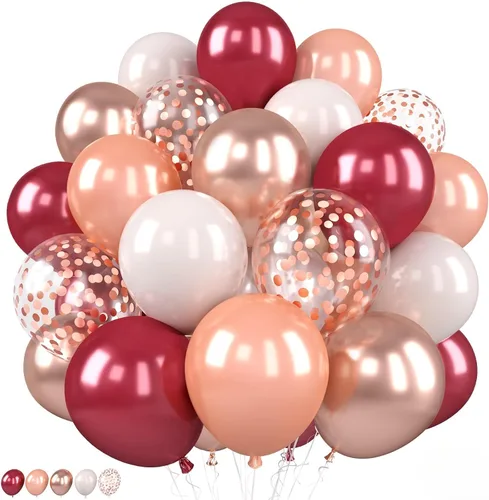 Vista 29 de 50 globos de Halloween, globos de 12 pulgadas, globos morados negros y anaranjados de 12 pulgadas, globos de confeti de murciélago, globos de látex
