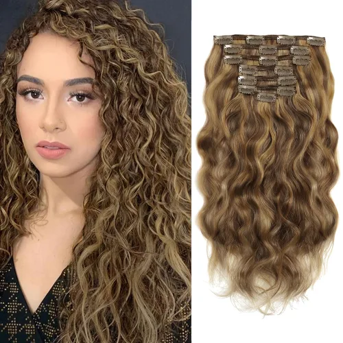 Vista 10 de Caliee - Extensiones de cabello rizado con clip 3B 3C Jerry, extensiones de clip de cabello rizado 14 pulgadas 1B color natural, extensiones