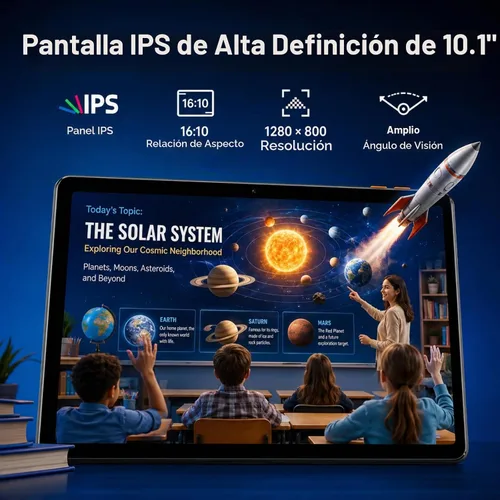 Vista 2 de Tablet Android 15 de 10.1 pulgadas, Octa-core 12 GB de RAM + 64 GB + Negro