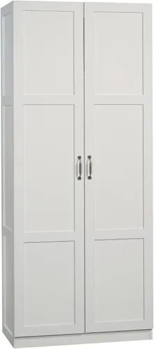 Vista 9 de Sauder Gabinete de almacenamiento alto, negro, 4 estantes ajustables, uso en varias habitaciones