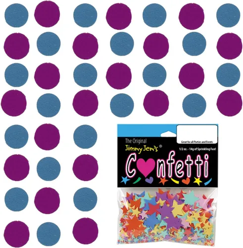 Vista 125 de Confetti Circle 1/4" Negro, Azul Marino Combo - 2 bolsas de media onza (1 oz) (8550/9971)
