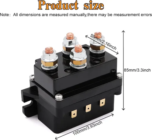 Vista 6 de Relé de contactor solenoide de cabrestante de 12V 500A para cabrestantes ATV UTV de 8000lbs-17000lbs