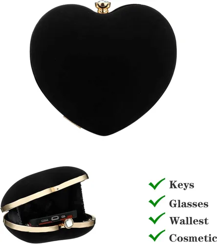 Vista 4 de Bolso de mano de terciopelo para mujer, bolso de hombro vintage para mujer, elegante bolso para boda de noche