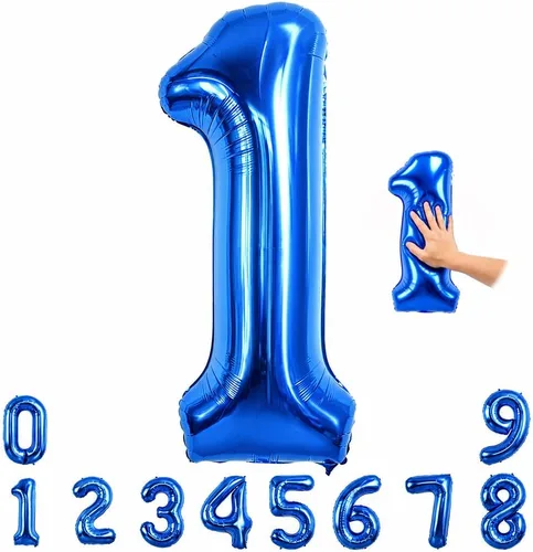 Vista 105 de Toniful - Globos de helio grandes de números del 0 al 9 de 40 pulgadas, color negro, globos digitales de número 0, globos de papel de aluminio