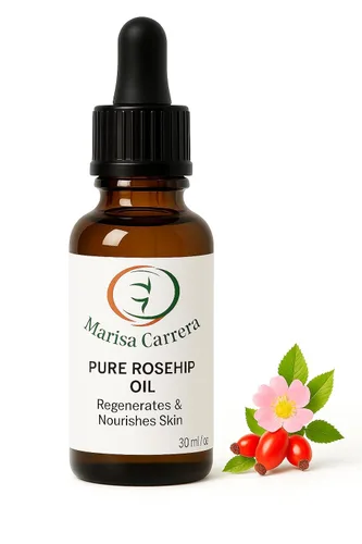 Vista 6 de Aceite de rosa mosqueta 100% orgánico certificado para cultivo/Aceite Puro De Rosa Mosqueta, 1.0 fl oz / 1 onza líquida cura, líneas finas