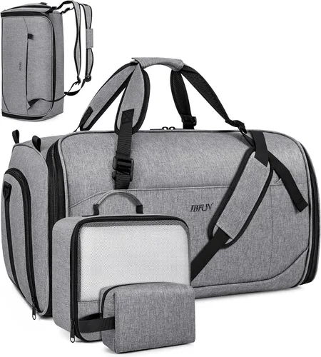 Vista 12 de Bolsa de ropa convertible para viajes, mochila 4 en 1 para mujeres y A-Negro