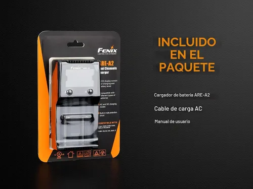 Vista 5 de EdisonBright Fenix are-A2 Cargador de batería inteligente para 21700/18650/16340 BBX5 Estuche de transporte de batería