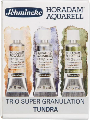Vista 24 de Schmincke - HORADAM® AQUARELL, surtido completo de 40 medios recipientes de acuarelas de granulación súper fuerte, 74 440 097, caja de metal