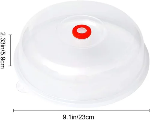 Vista 6 de KINGZHUO Cubierta para microondas de 9 pulgadas, placa protectora de alimentos sin BPA y protector de salpicaduras