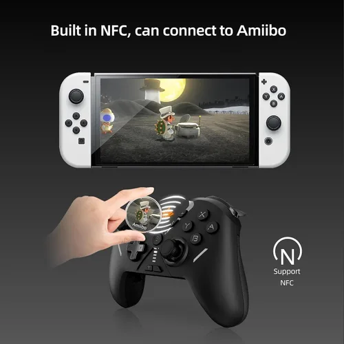 Vista 6 de MOGEMYTH Switch Controller, with Dual Vibration and 6-Axis Gyro, BT Controller for iPhone/Android/Switch and Windows 7/8/10/11,wireless controller pc