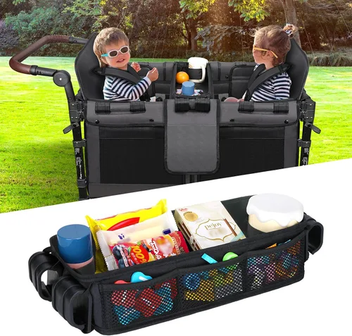 Vista 7 de AROUY Bandeja de aperitivos para cochecito – Bandeja universal de aperitivos para cochecito Wonderfold Wagon W4 Accesorios – Bandeja de aperitivos