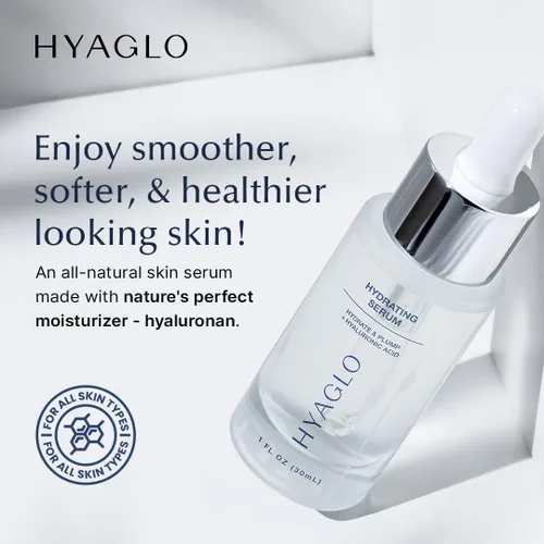 Vista 2 de HYAGLO® Suero hidratante de ácido hialurónico Intense Moisture Hidratación instantánea de la piel Tratamiento facial tópico para la sequedad