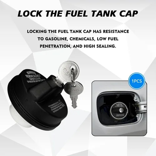Vista 4 de Tapa de Gasolina con Cerradura para Tanque de Combustible con Llave, Cerradura de Tapa de Gasolina Cubierta de Tapa de Combustible con Cerradura