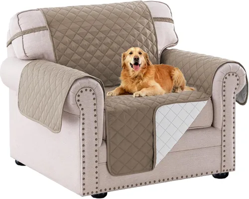 Vista 14 de PrinceDeco Funda de sofá para perros, lavable y reversible, apta para mascotas, resistente al agua, protector de muebles con correas elásticas