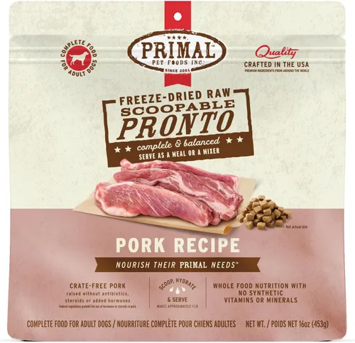 Vista 25 de Primal Comida para Perros Cachorro Liofilizada, Pronto Mini Nuggets; Sirva con Cuchara, Comida Completa y Equilibrada; También Use Como Tapa