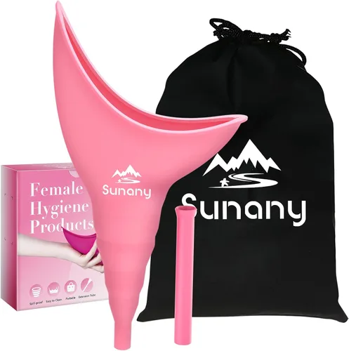 Vista 11 de Sunany Female Urinal, Female Urinal with Silicone Funnel, Portable for Standing Female, Reusable Urinal for Female Toilet, for Outdoor, Activities