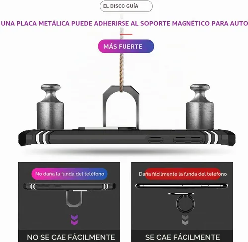 Vista 6 de LeYi Funda para Samsung Galaxy Note 9 con protector de pantalla curvado 3D, grado militar, a prueba de golpes, con soporte de anillo y soporte