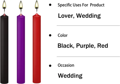 Vista 8 de Velas de baja temperatura, velas románticas de cera para juego de parejas con baja temperatura para amantes