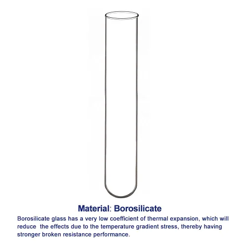 Vista 3 de Labasics Paquete de 15 tubos de ensayo de fondo redondo de vidrio borosilicato, 1.181 in de diámetro exterior x 6.496 in de longitud (paquete de 15)