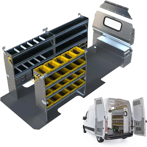 Vista 8 de Ranger Design - Estantería de aluminio para furgoneta, Mercedes Sprinter, 170" WB - DHL-27