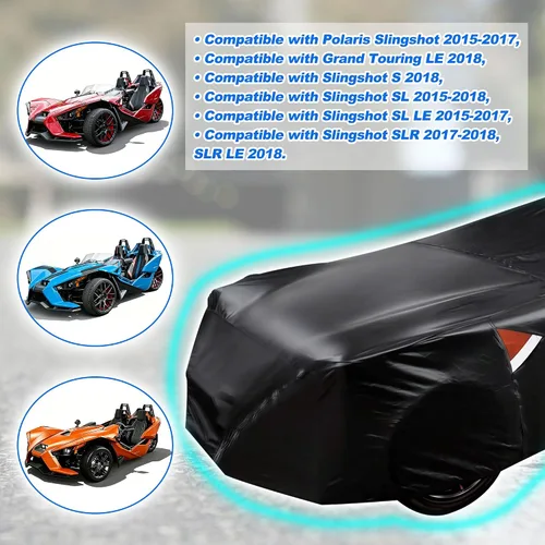 Vista 5 de 107524 Cubierta completa para Polaris Slingshot 2015-2017, Slingshot Grand Touring LE 2018, Slingshot S 2018, Slingshot SL 2015-2018, Slingshot SL