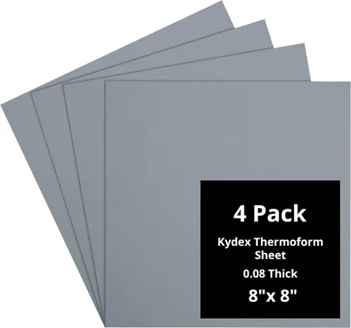 Vista 166 de Kydex Sheets - Solid Color DIY Kit for Crafting Holsters, Sheaths, and Mag Pouches - (8x8, 8x12, 12x12), Premium Thermoform Sheets - Thick, Durable
