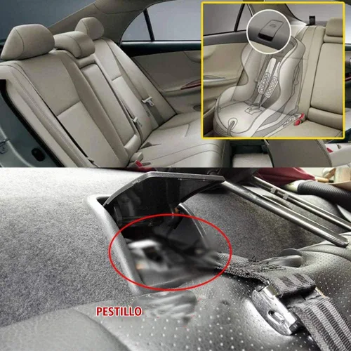 Vista 4 de Correa de interfaz general para asientos de pasajeros de coche, con el conector de la correa del asiento del coche, paquete de 1