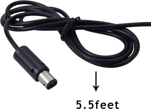 Vista 6 de ONE250 Paquete de 2 controladores Classic Shock Joypad con cable, compatibles con Wii NGC Gamecube Game Cube (blanco y blanco)