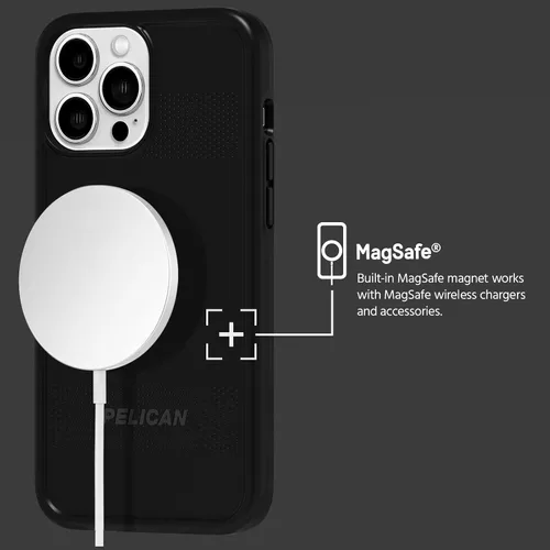 Vista 2 de Pelican Protector Series - Funda para iPhone 13 Pro, compatible con MAGSAFE. Compatible con accesorios y cargadores MAGSAFE. Protección contra