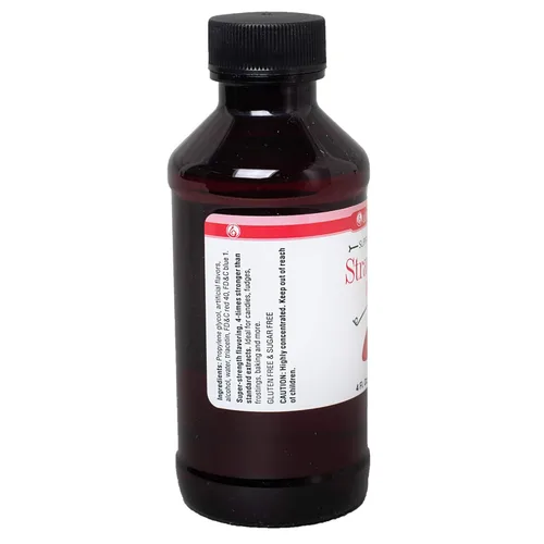 Vista 2 de LorAnn sabor fresa SS, botella de 4 onzas