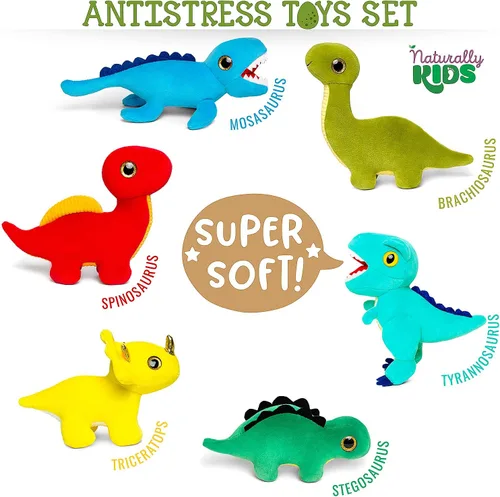 Vista 7 de Naturally KIDS Mochila de dinosaurio pequeña y mini juego de juguetes de peluche de dinosaurio