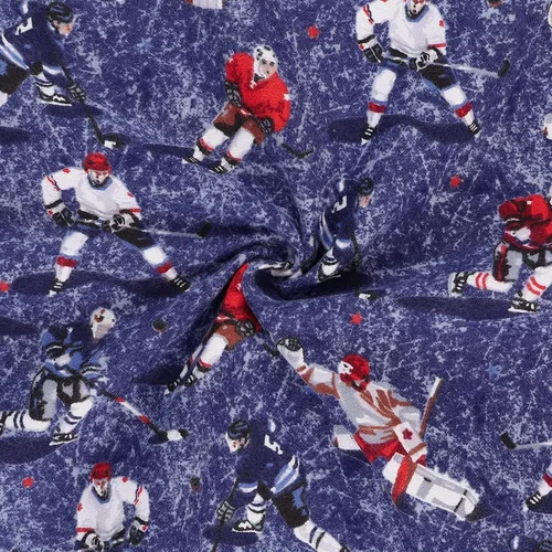 Vista 2 de Mook Fabrics Franela PRT Hockey, corte gris por The Yard