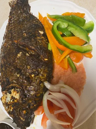 Vista 5 de Shito Sauce 3 sabores/Condimento de mariscos/salsa de chile (picante medio, 8 oz)