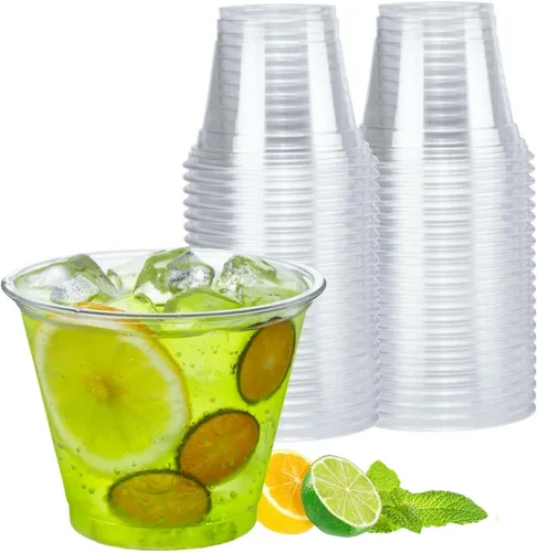 Vista 13 de Artpreti Vasos de plástico transparente de 12 onzas con tapas sin popote, tazas de café de plástico desechables con tapas, tazas para café helado