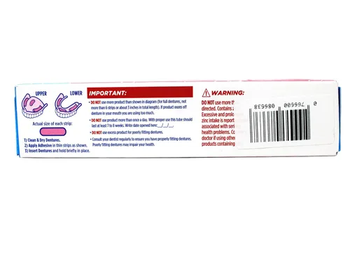 Vista 4 de Fixodent Crema adhesiva original para dentadura, 2.4 onzas, paquete de 4