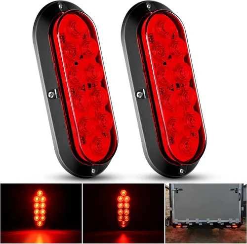 Vista 28 de Nilight Luz trasera ovalada de 6 pulgadas, 2 unidades, 35 LED, flecha Luces de flecha ámbar 2 piezas