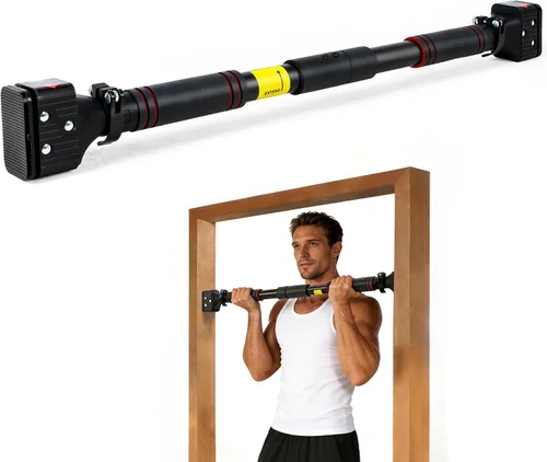 Vista 10 de leikefitness Pull-Up Bar For Door Frame Chin Up Bar Upper Body Workout 28.3"- 37.8" Adjustable Portable Training Pull-Up Bars without Screw