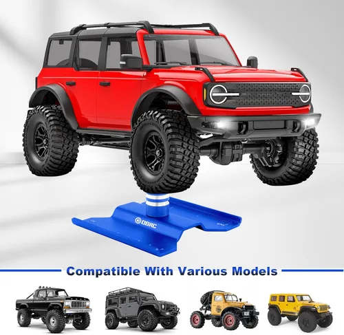Vista 5 de Soporte de trabajo RC Estación de trabajo para reparación de automóviles a control remoto para SCX24 TRX4M FCX24 escala 1/16 1/18 1/24 RC Truck Azul